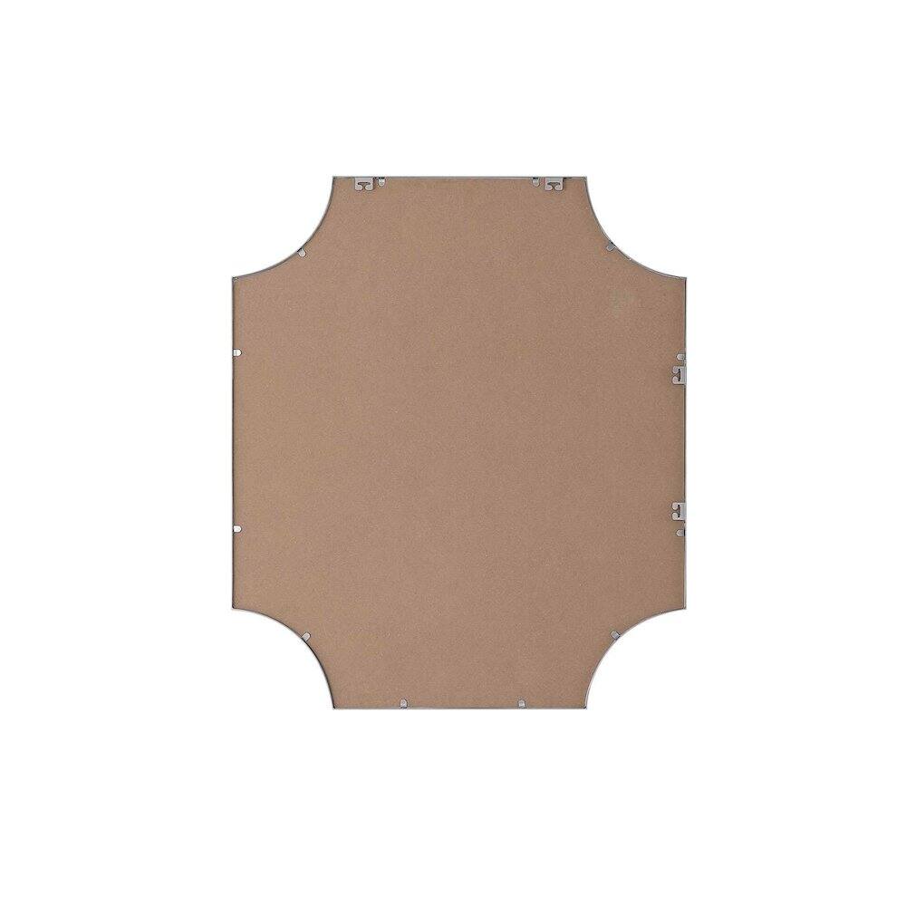 Angle. Elegant Kitchen and Bath - Notched Metal Mirror 36x42 inch in Silver - Silver.