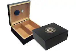 Prestige - Coast Guard Cigar Humidor (Black) - Deep Black Finish