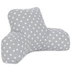 Front. Majestic Home - Reading Pillow Ikat Dot Gray - Gray.