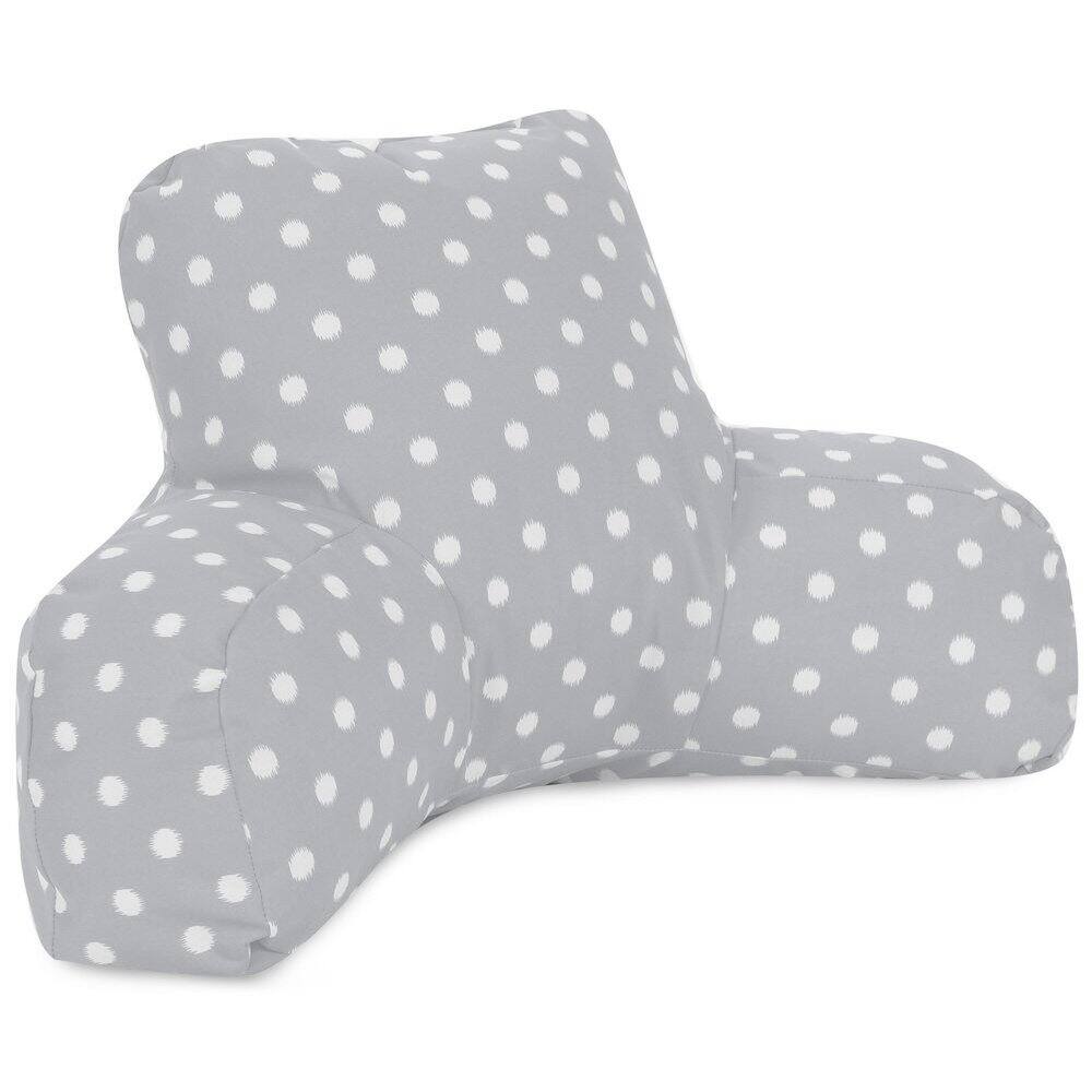 Front. Majestic Home - Reading Pillow Ikat Dot Gray - Gray.