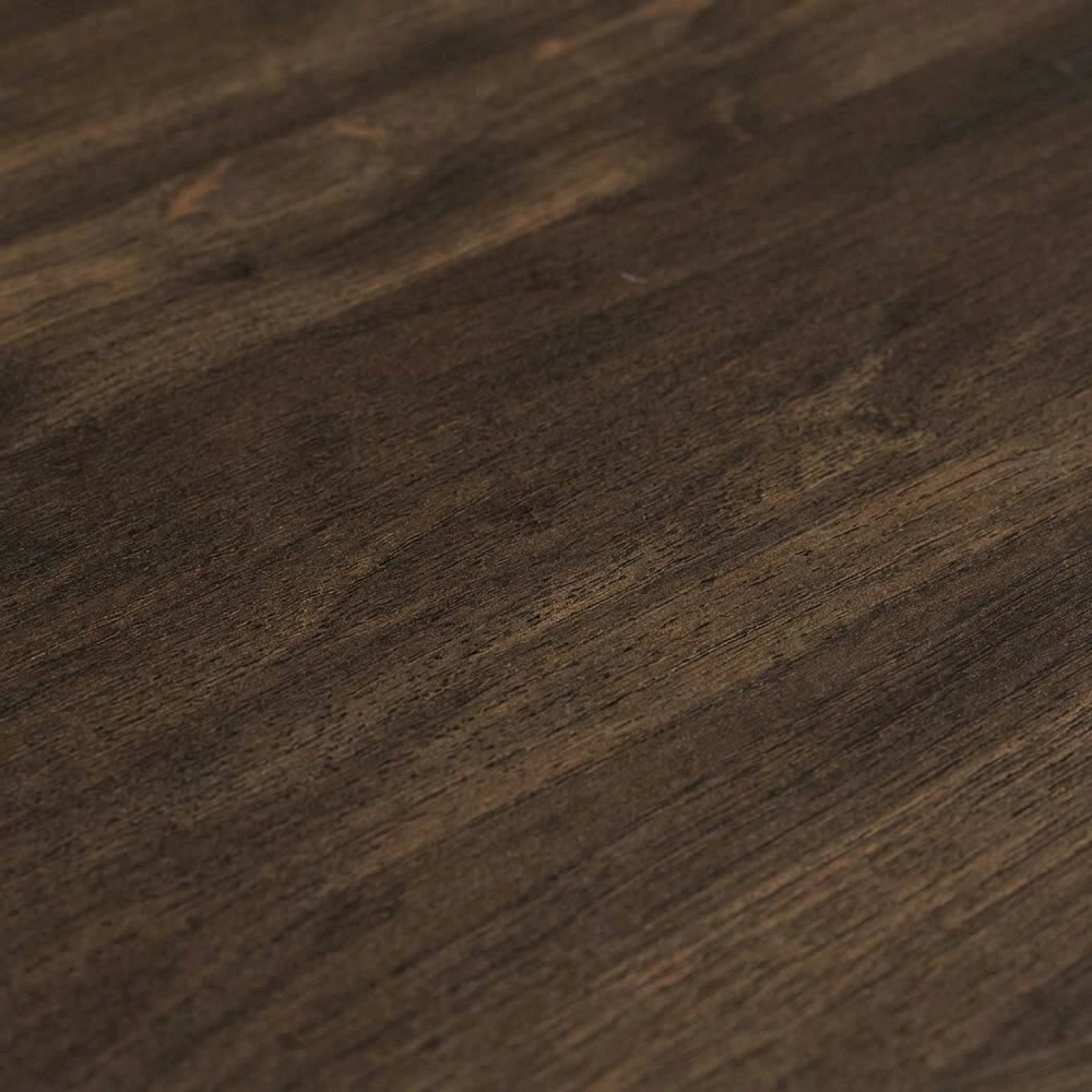 Alt View 1. FurniFact - Walnut and Black Oval End Table with Modern Style and Sturdy Frame - Columbia Walnut/Black.