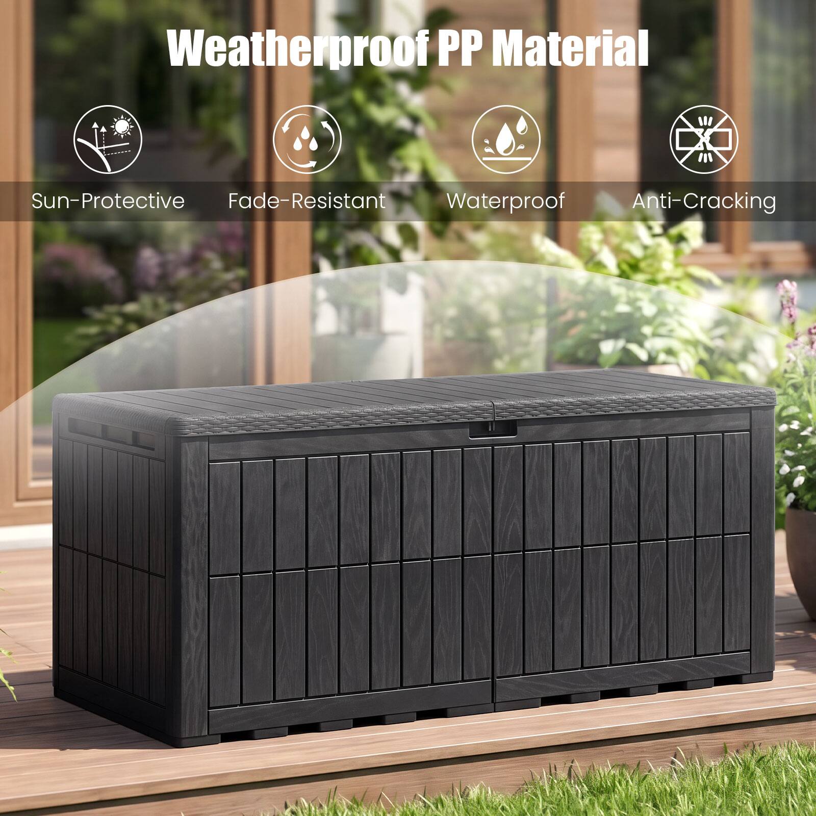 Weatherproof PP Material

- Sun-Protective
- Fade-Resistant
- Waterproof
- Anti-Cracking