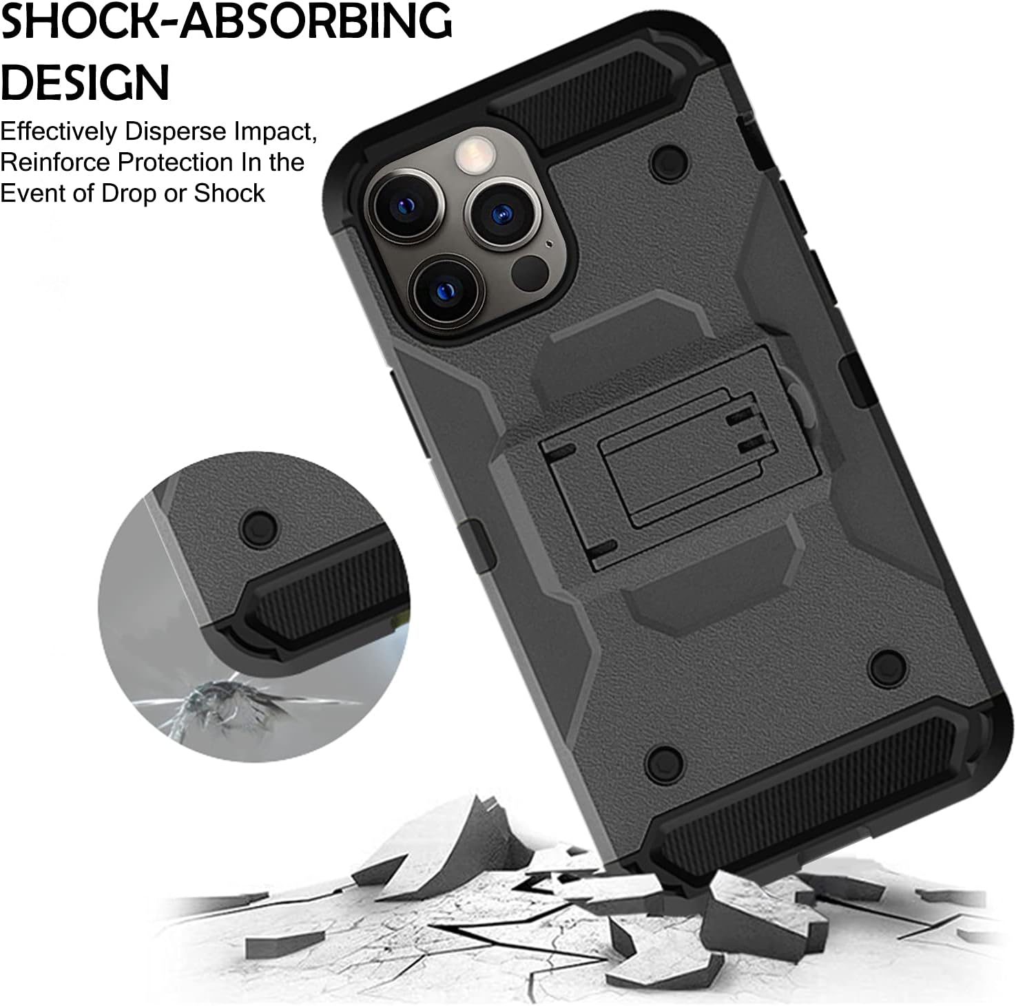 SHOCK-ABSORBING DESIGN  
Effectively Disperse Impact, Reinforce Protection In the Event of Drop or Shock