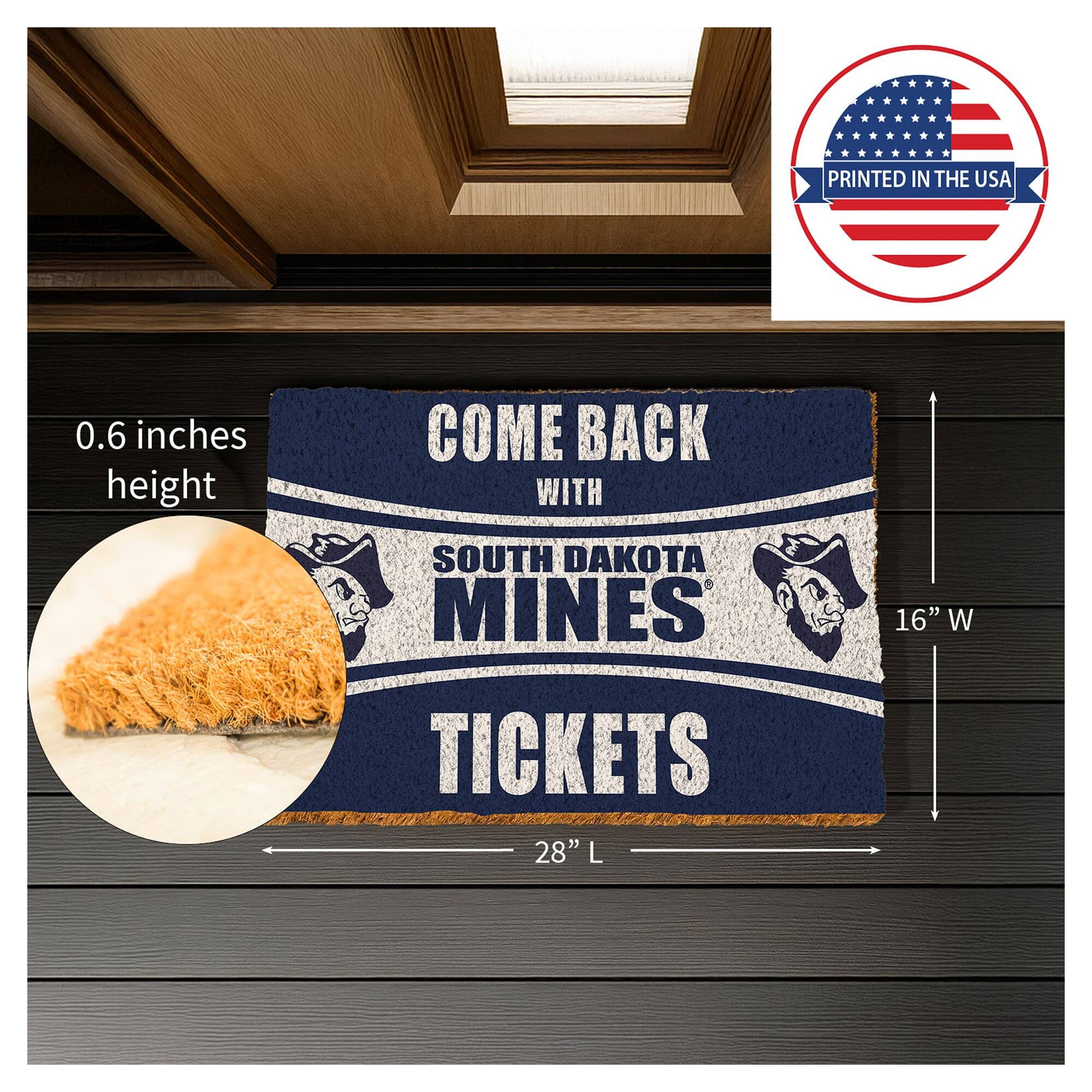 PRINTED IN THE USA

0.6 inches height

COME BACK WITH SOUTH DAKOTA MINES TICKETS

28" L x 16" W