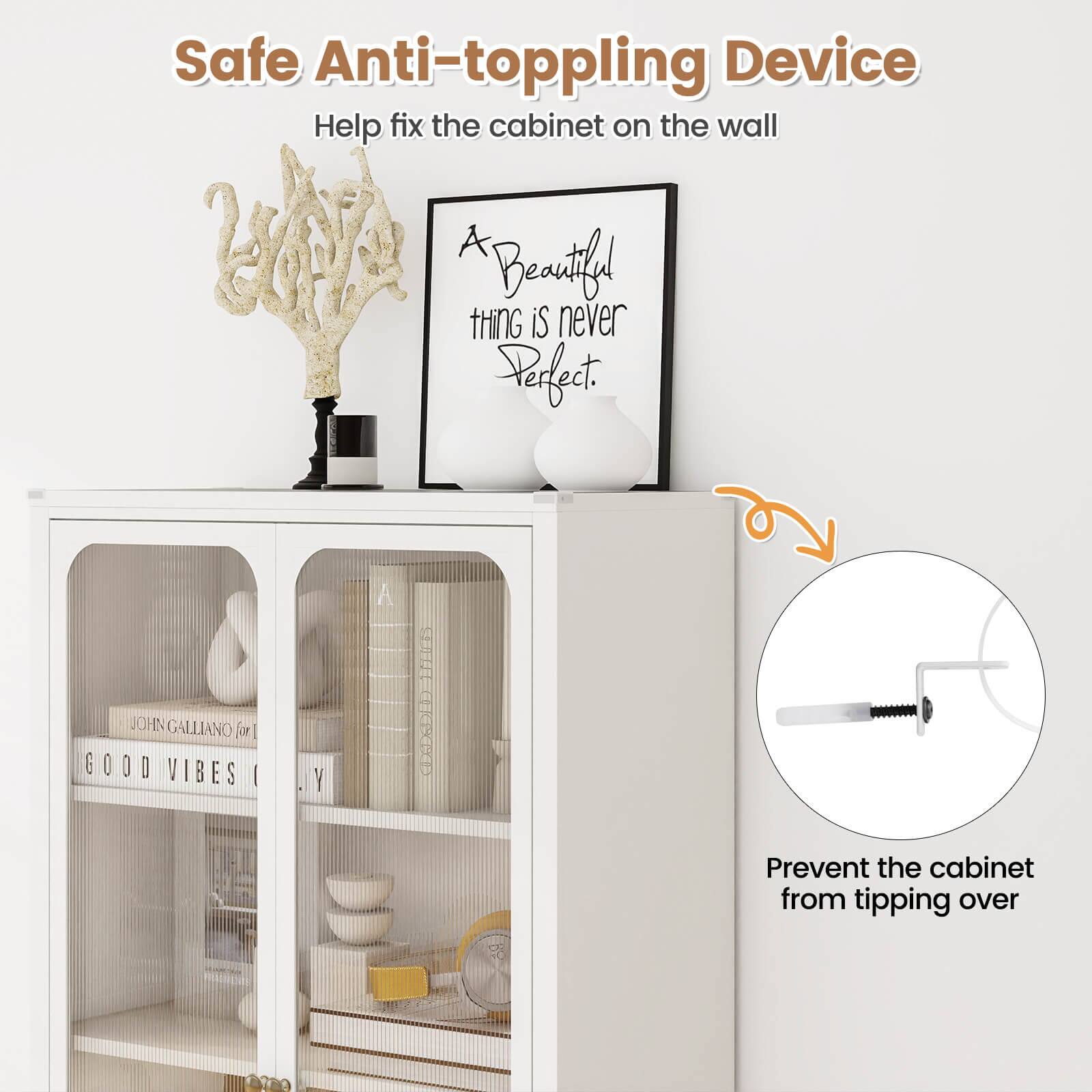 Safe Anti-toppling Device
Help fix the cabinet on the wall
A Beautiful thing is never perfect.
JOHN GALLIANO for GOOD VIBES
Prevent the cabinet from tipping over