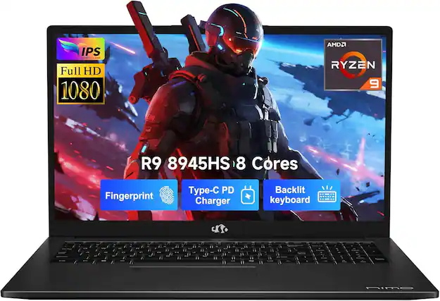 IPS SUPER CLEAR
Full HD 1080
AMD RYZEN 9 R9 8945HS 8 Cores
Fingerprint
Type-C PD Charger
Backlit keyboard