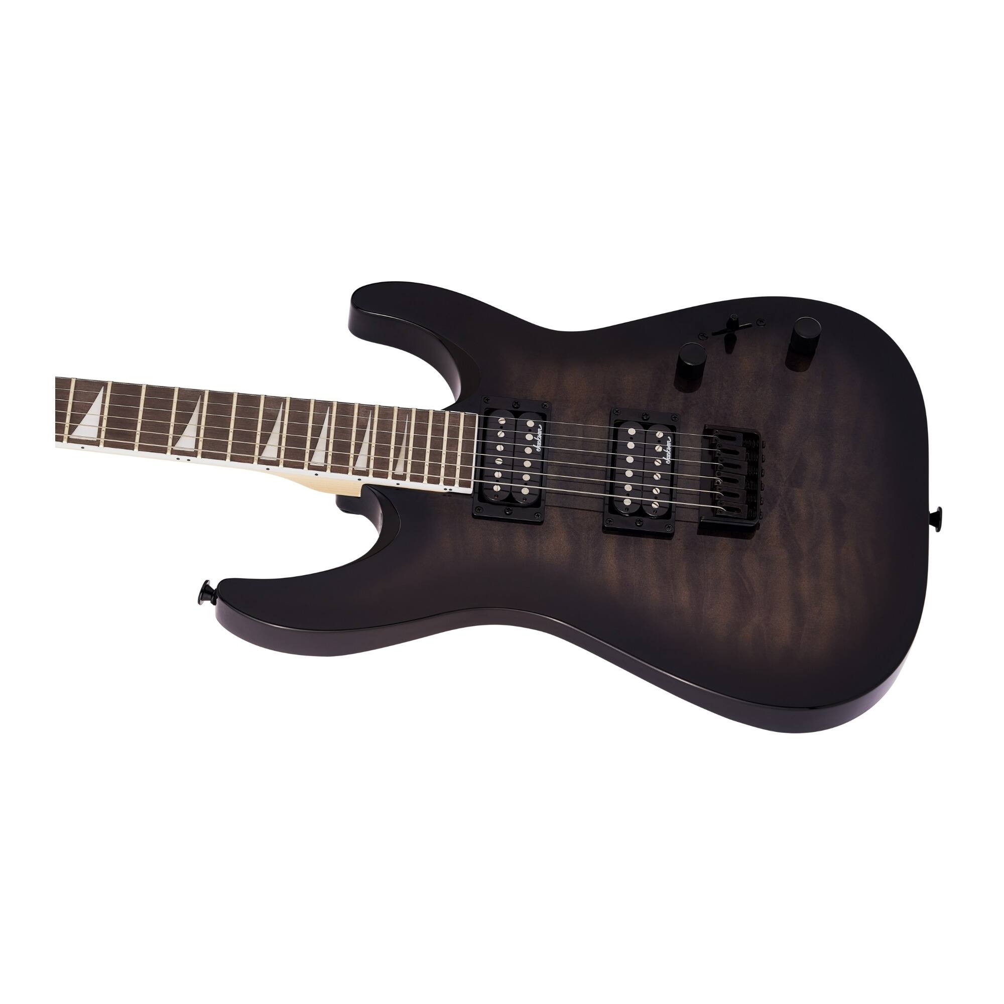 Angle. Jackson - Jackson JS Series Dinky Arch Top JS32Q DKA HT Guitar (Transparent Black Burst).