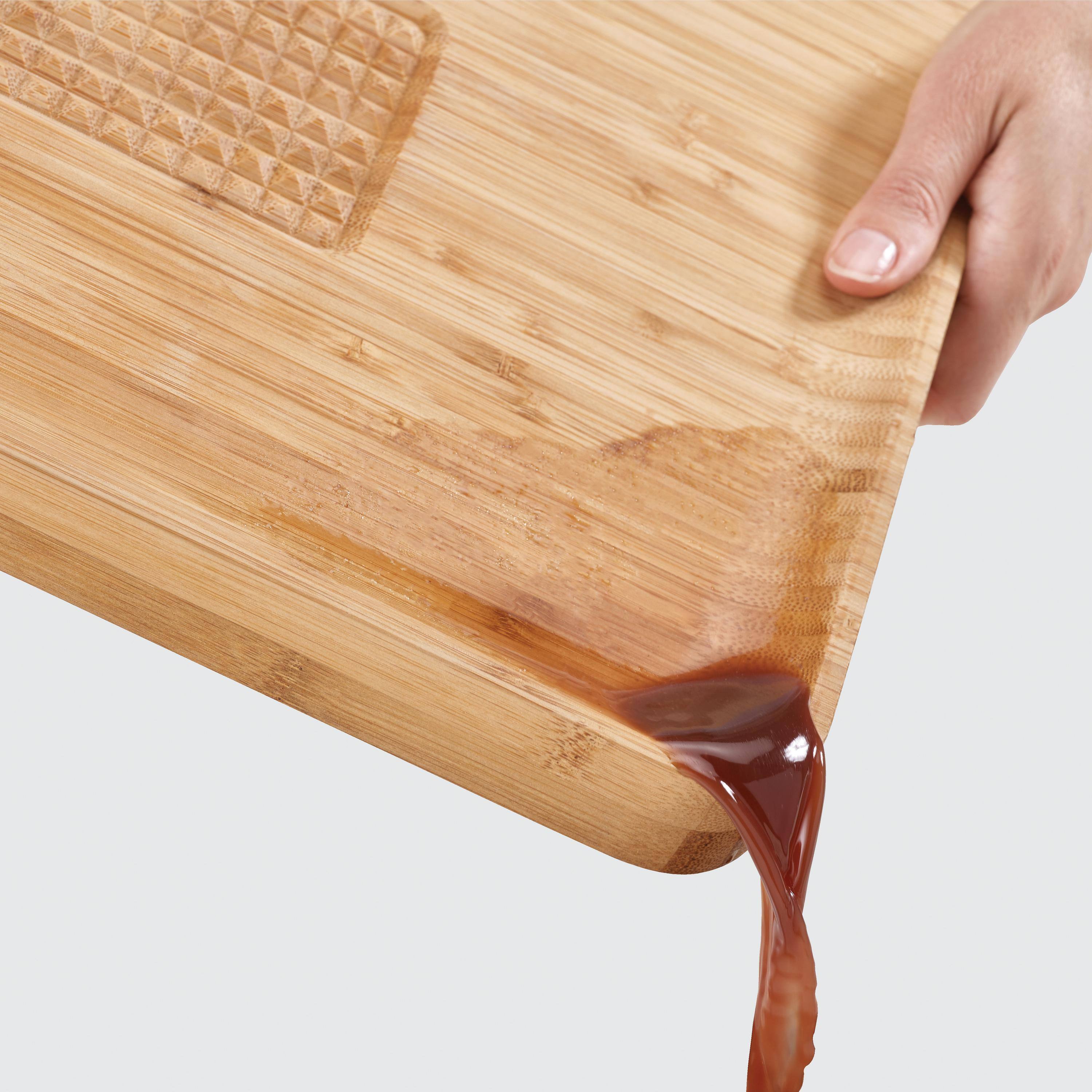 Alt View 2. Joseph Joseph - Cut&Carve Bamboo Cutting Board - Bamboo.