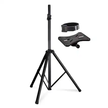 Front. 5 CORE - 5 Core Speaker Stand Adjustable PA DJ Tripod Studio Monitor Stands w 35mm Insert-SS ECO 1PK BLK WoB - Black.