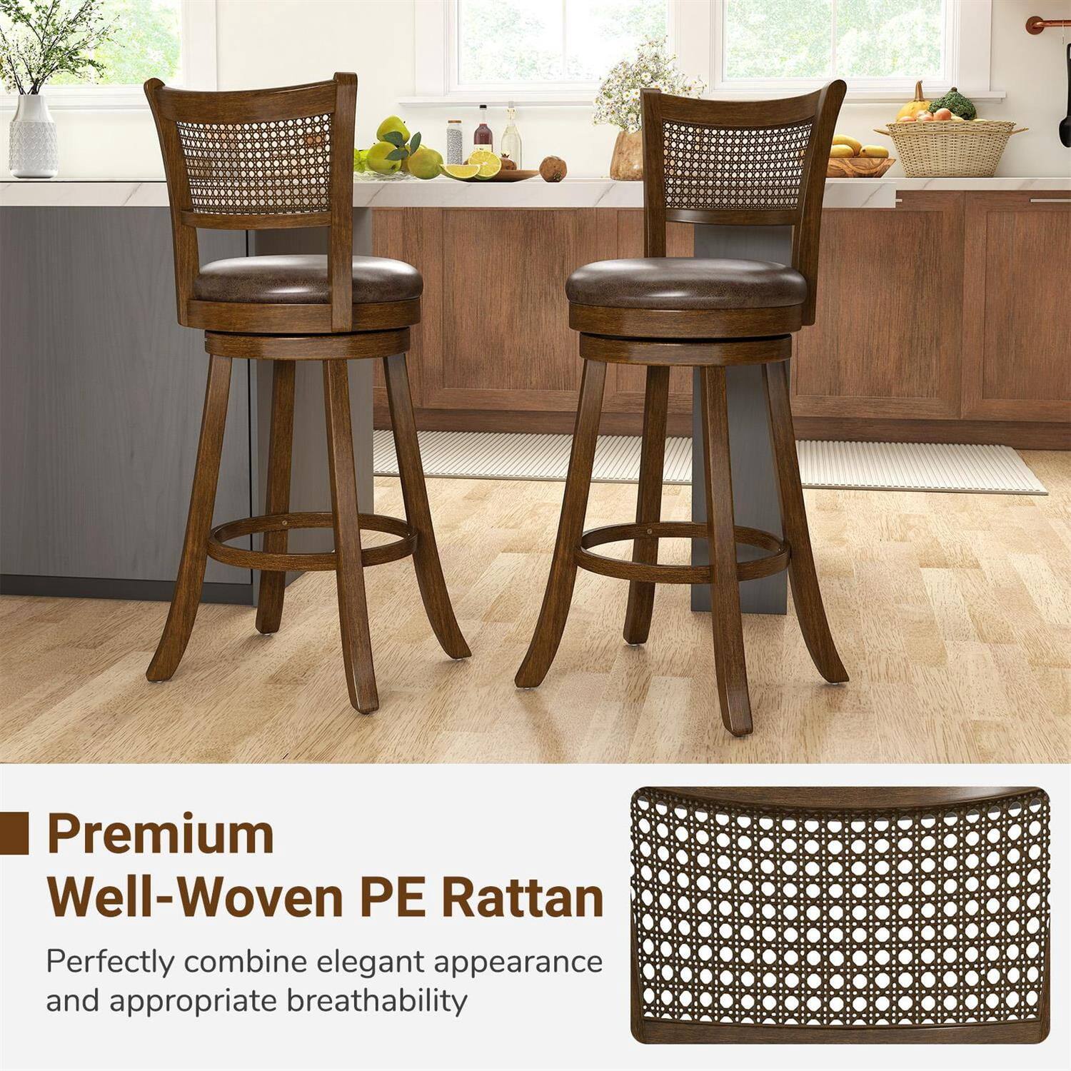 Premium Well-Woven PE Rattan  
Perfectly combine elegant appearance and appropriate breathability