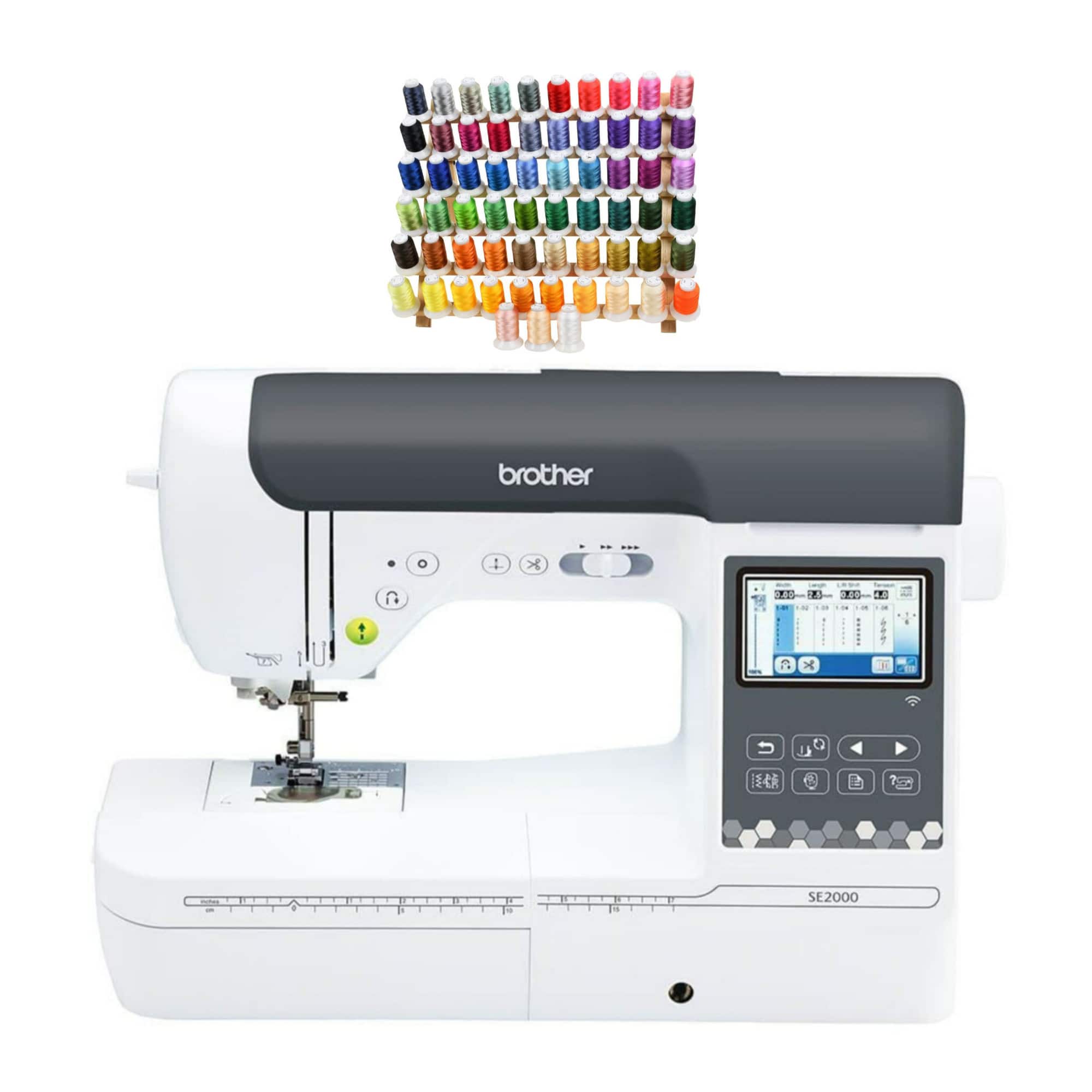 Brother - SE2000 Computerized Sewing and Embroidery Machine with Thread Set Bundle