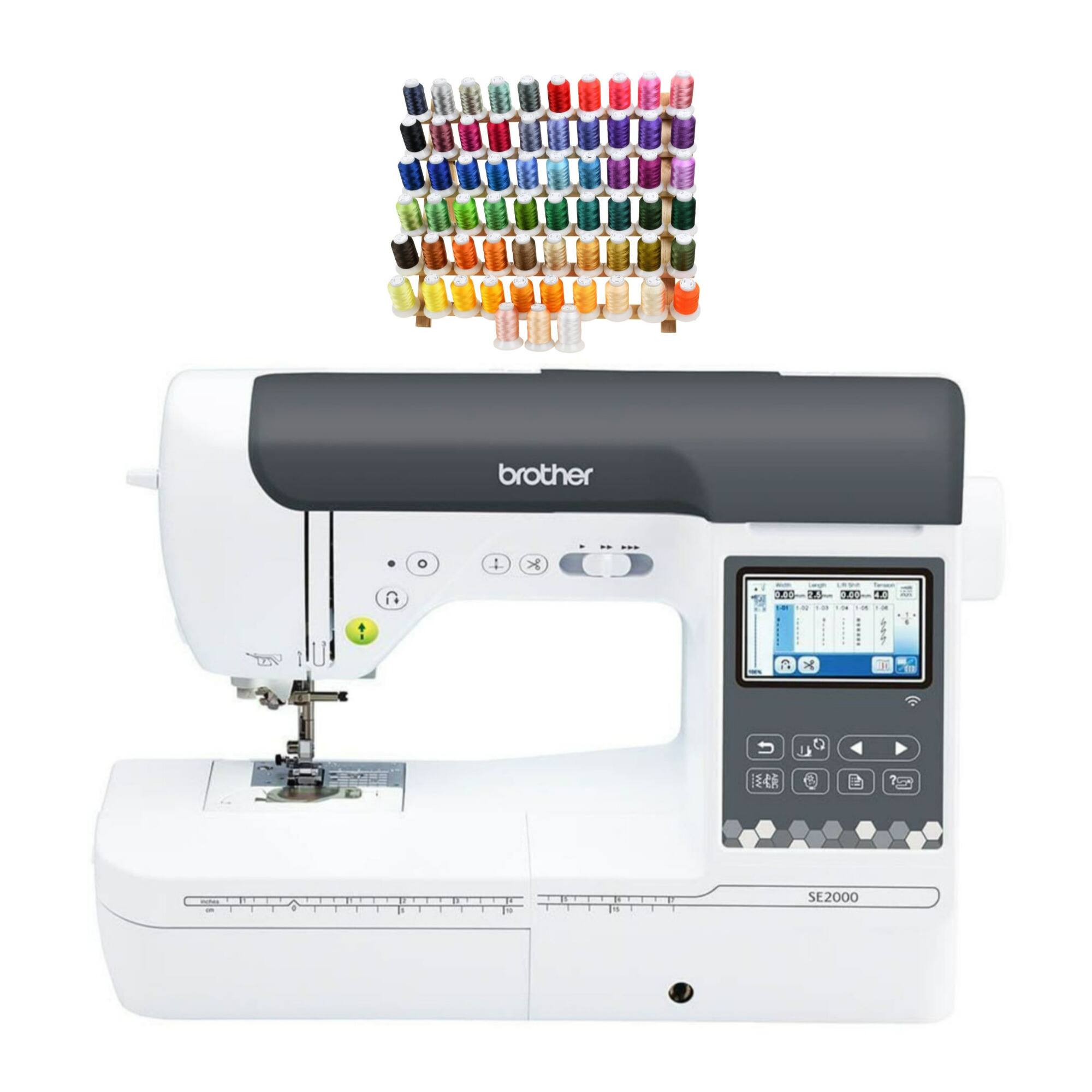 Brother - SE2000 Computerized Sewing and Embroidery Machine with Thread Set Bundle