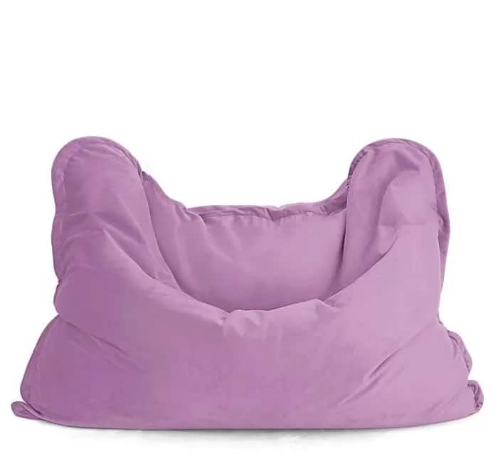Lotus Lounge Chair - Mini Velvet Rectangular Bean Bag Cover - 43" x 55" - Pink