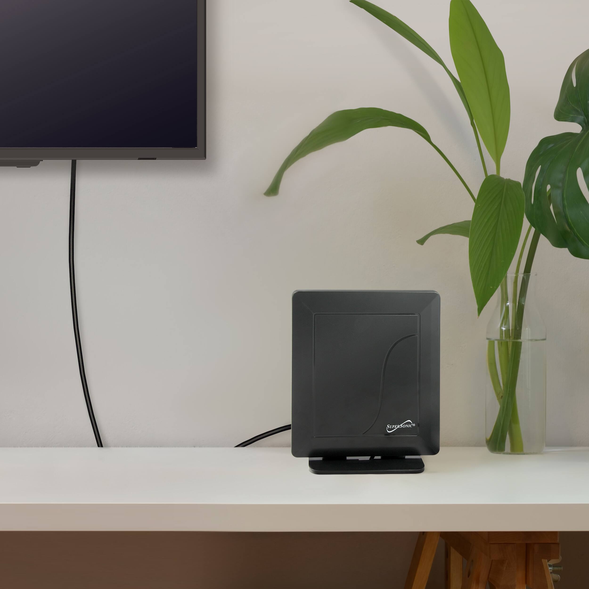 Alt View 3. Supersonic - Supersonic HDTV Digital Indoor Antenna - Black.