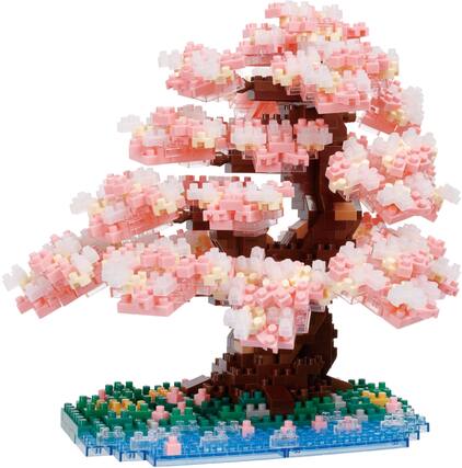 Front. Bandai - Nanoblock - Culture - Advanced Hobby Series - Yoshino Cherry - COLLECTIBLES - Multicolor.