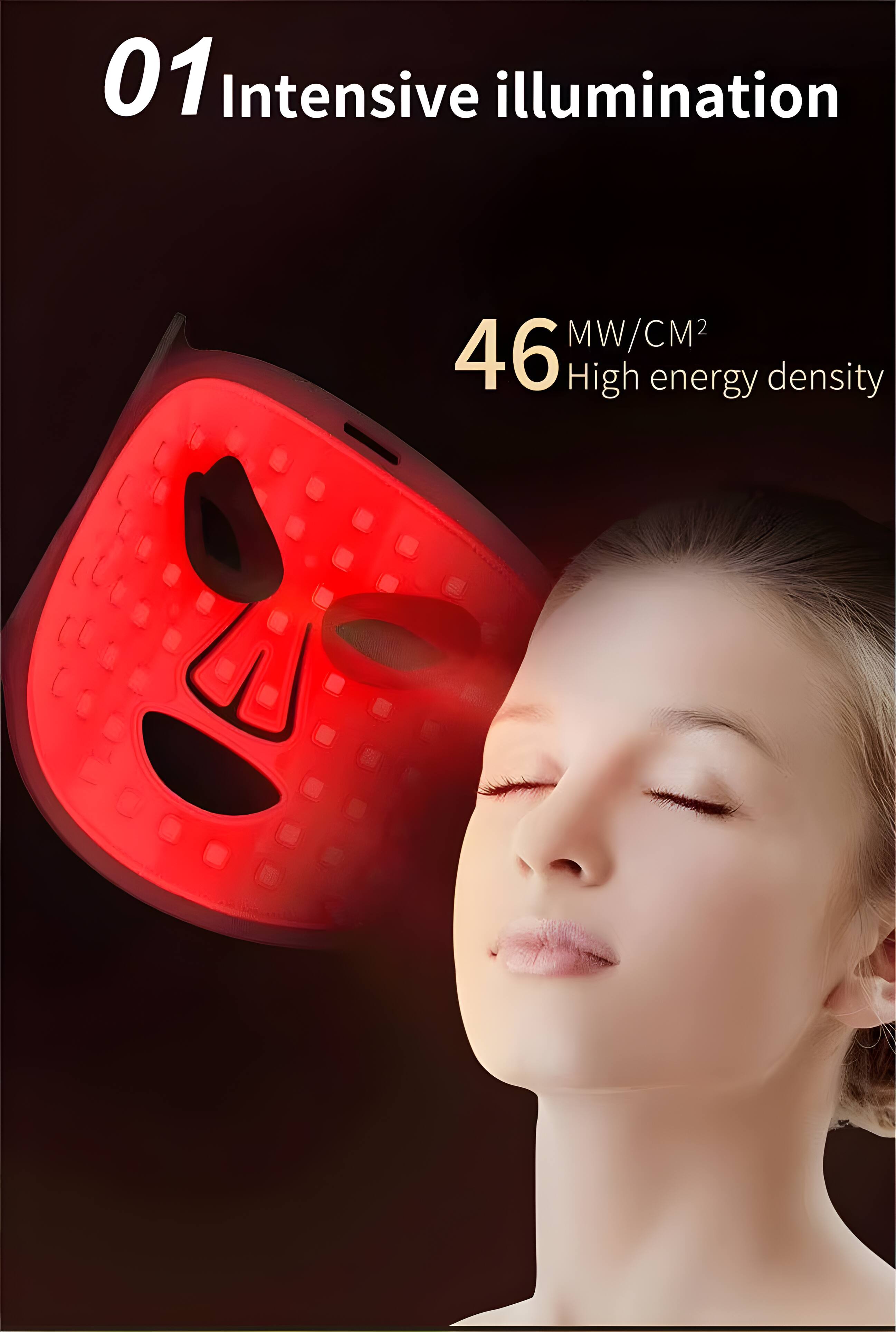 01 Intensive illumination  
46 MW/CM²  
High energy density