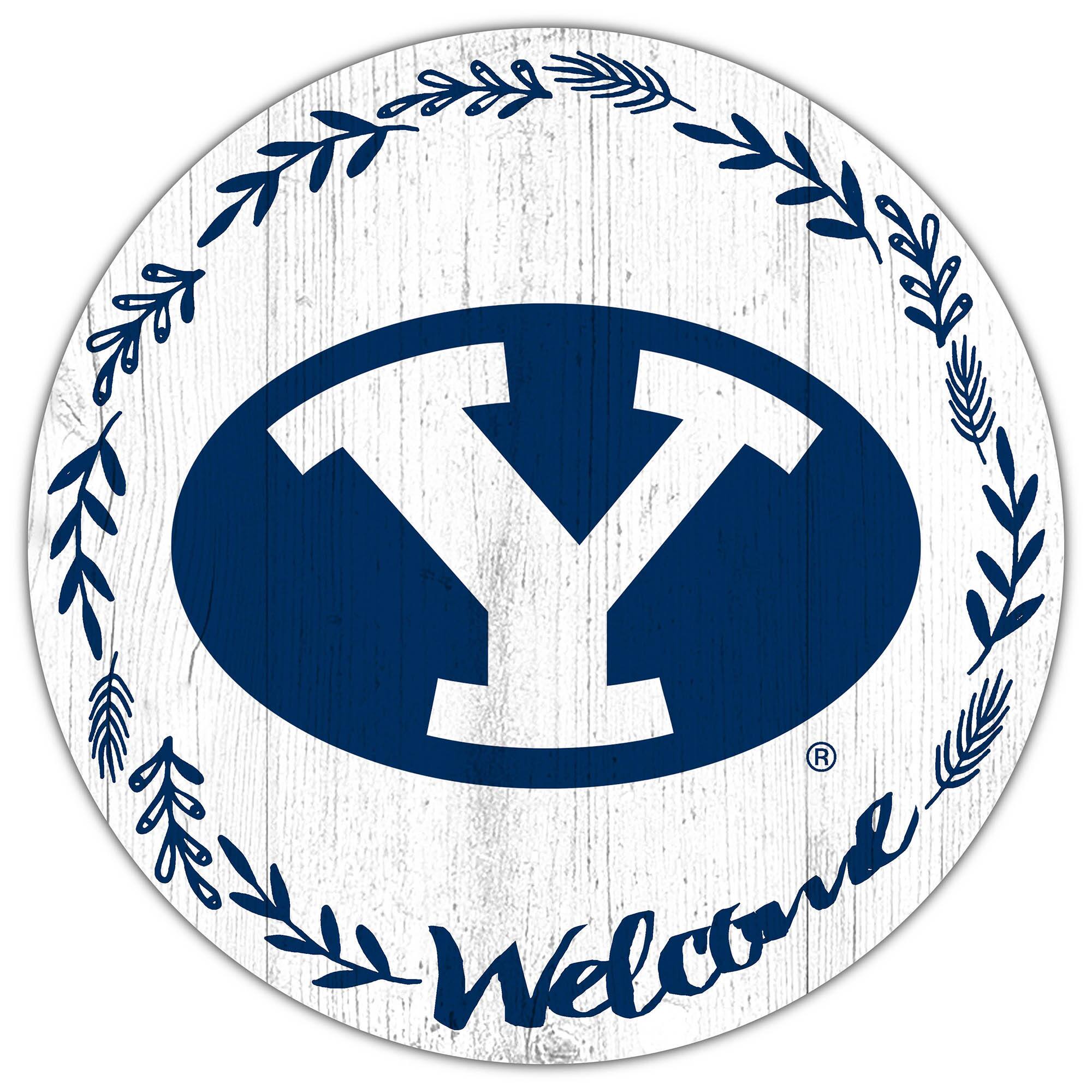 BYU Cougars 12" Welcome Circle Sign