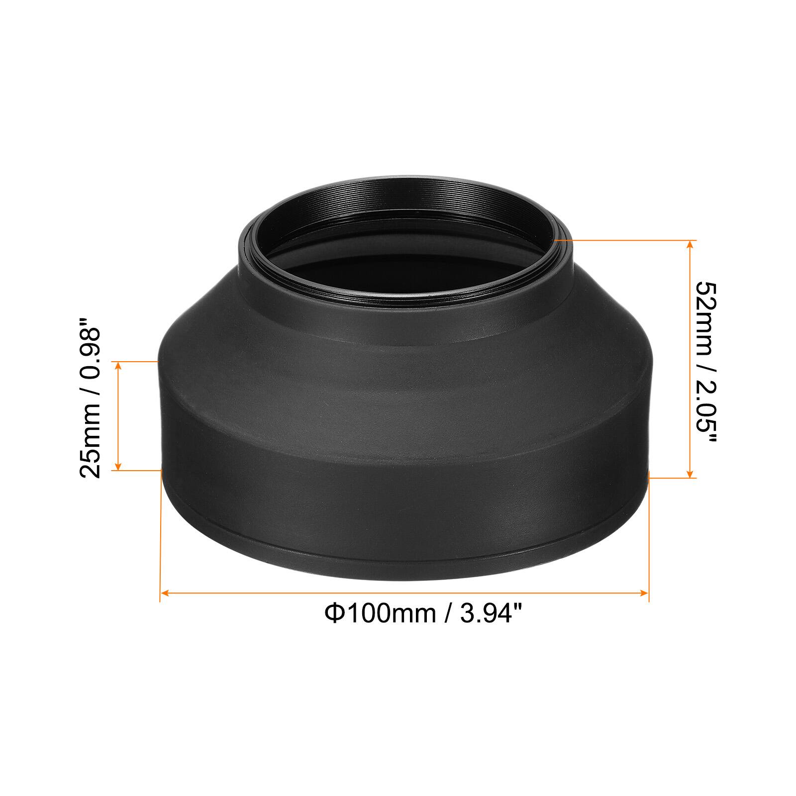 0.98" / 25mm / 0.98  
52mm / 2.05"  
100mm / 3.94"