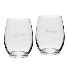Jardine - Columbia College of Missouri Cougars 15oz. 2-Piece Stemless Wine Glass Set - Multicolor