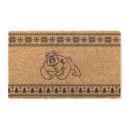 Jardine - Fresno State Bulldogs 18" x 30" Holiday Coir Doormat - Brown