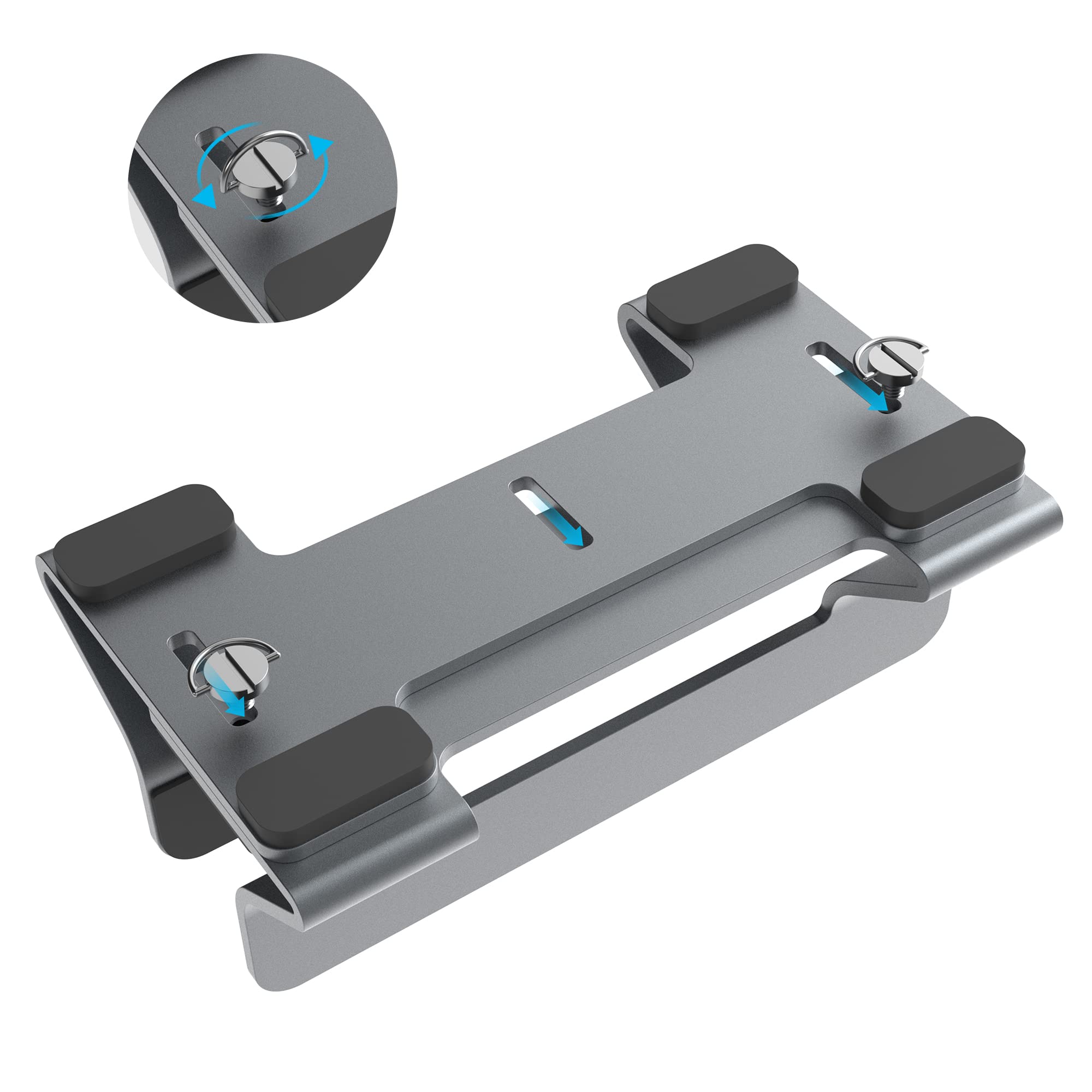 Left. HongFei - Aluminum Vertical Laptop Stand Dock Holder, Adjustable Slot Width 12-42mm, Space-Saving Upright Storage for Laptops - Space Gray.