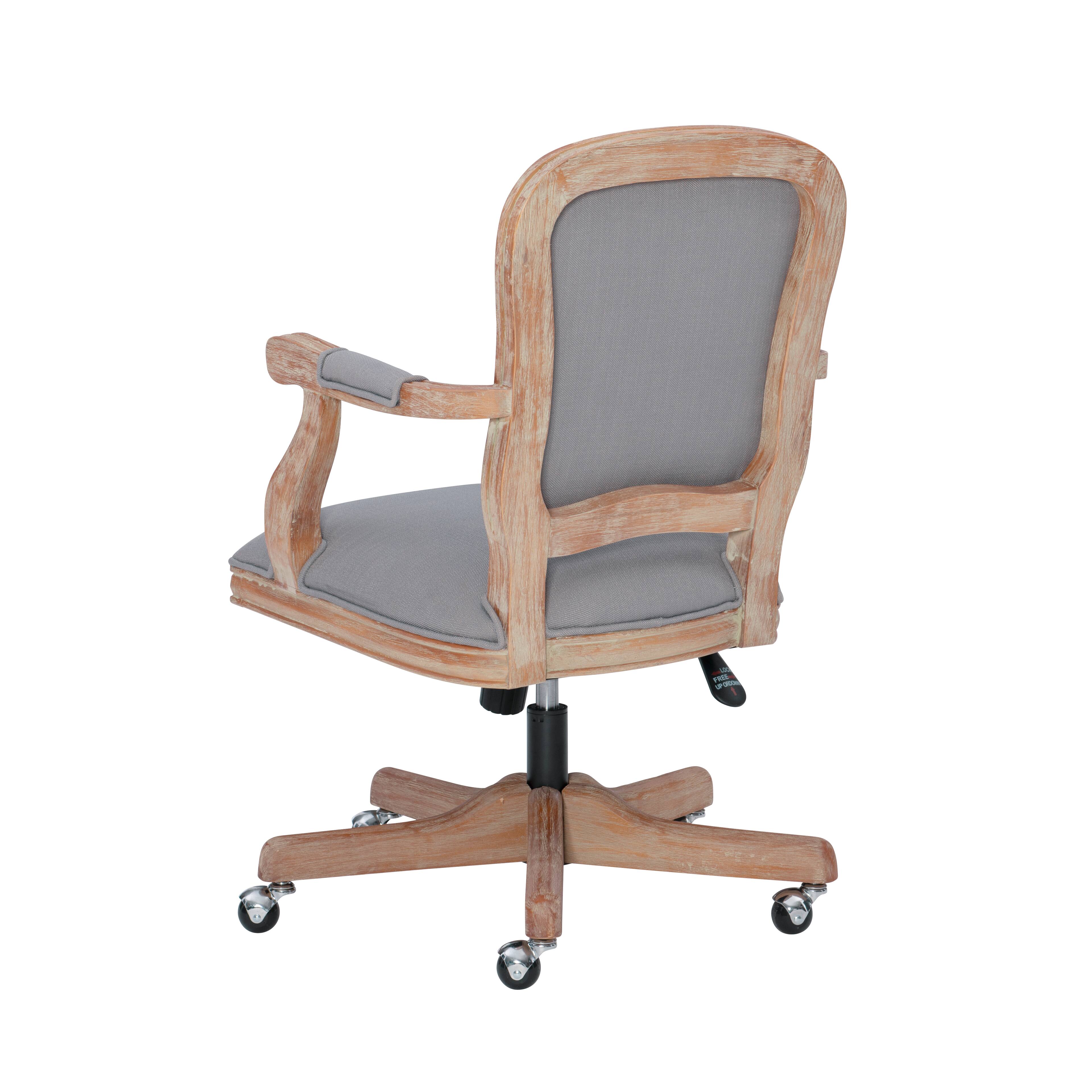 Alt View 11. Linon Home Décor - 5-Pointed Star Vinyl Office Chair - Light Gray.