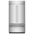 KitchenAid - 42 in. Wide 24.2 cu. ft. Built-In French Door Bottom Mount Refrigerator - Stainless Steel