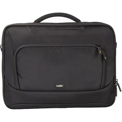 Front. Rocstor - Rocstor Premium 13" & 14" Professional Toploading Universal Briefcase Laptop Case - Weather & Water Resistant - RFID - Black.