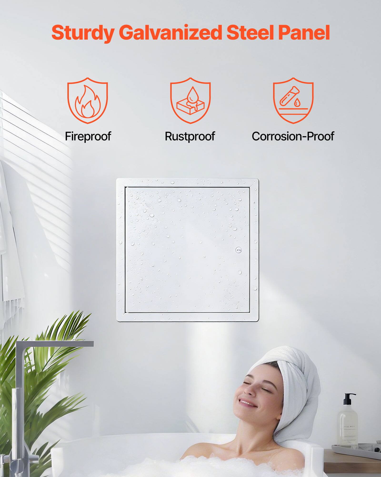 Sturdy Galvanized Steel Panel

- Fireproof
- Rustproof
- Corrosion-Proof
