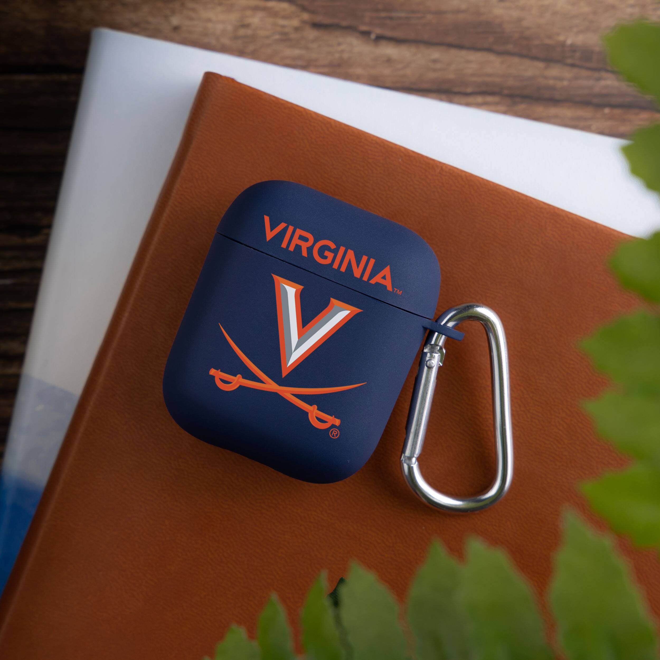 Alt View 2. Affinity Bands - Navy Virginia Cavaliers AirPods Case Cover - Navy.