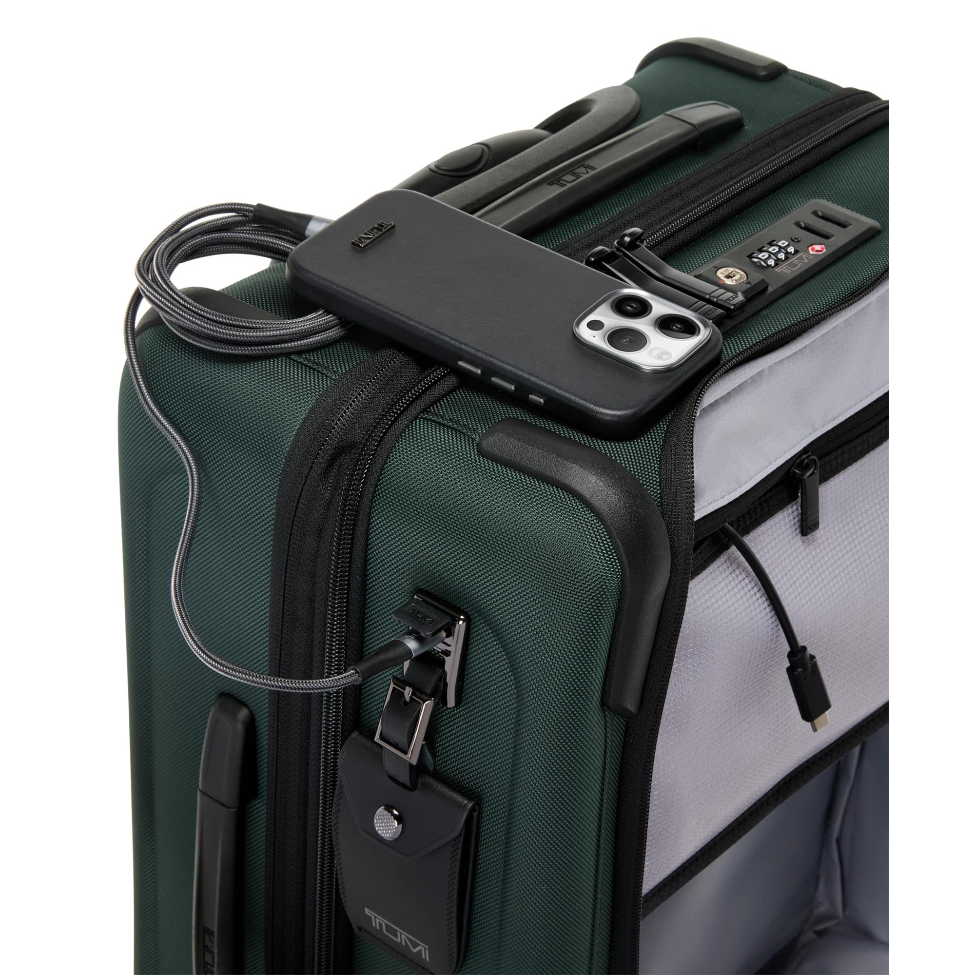 TUMI Alpha Large Dual Access Expandable Carry On Spinner Suitcase