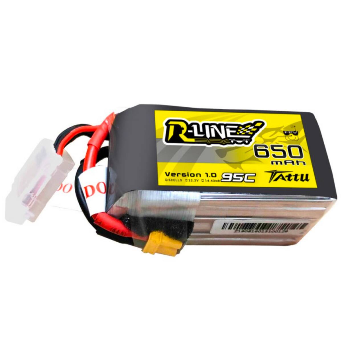 R-LINE FPV 650 mAh Version 1.0 TATTU SCELLS 22.2V 14.43wh 95C