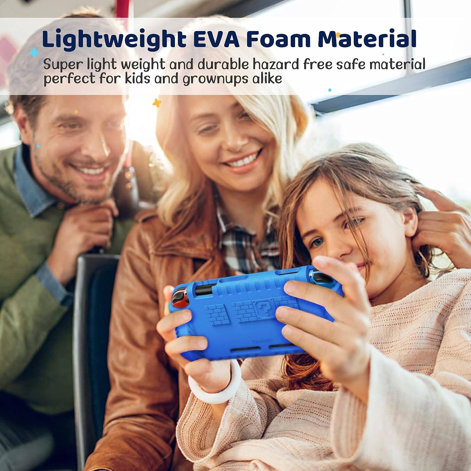 Lightweight EVA Foam Material  
Super light weight and durable hazard free safe material perfect for kids and grownups alike