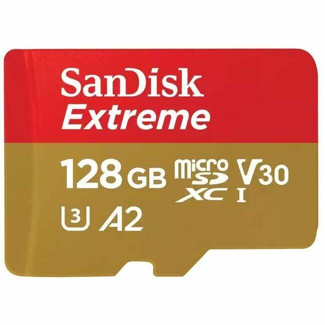 SanDisk Extreme 128 GB microSD V30 XC I A2