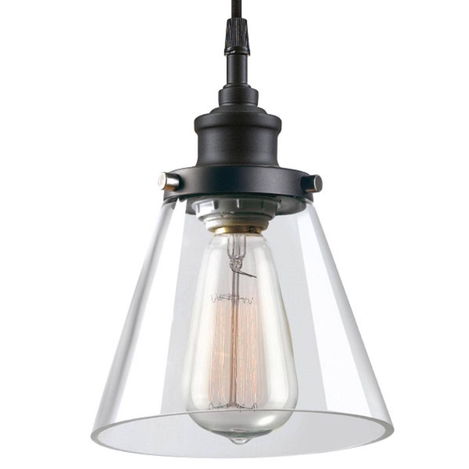 Angle. Globe Electric - Globe Electric Jackson Matte Black 1 lights Pendant Light.