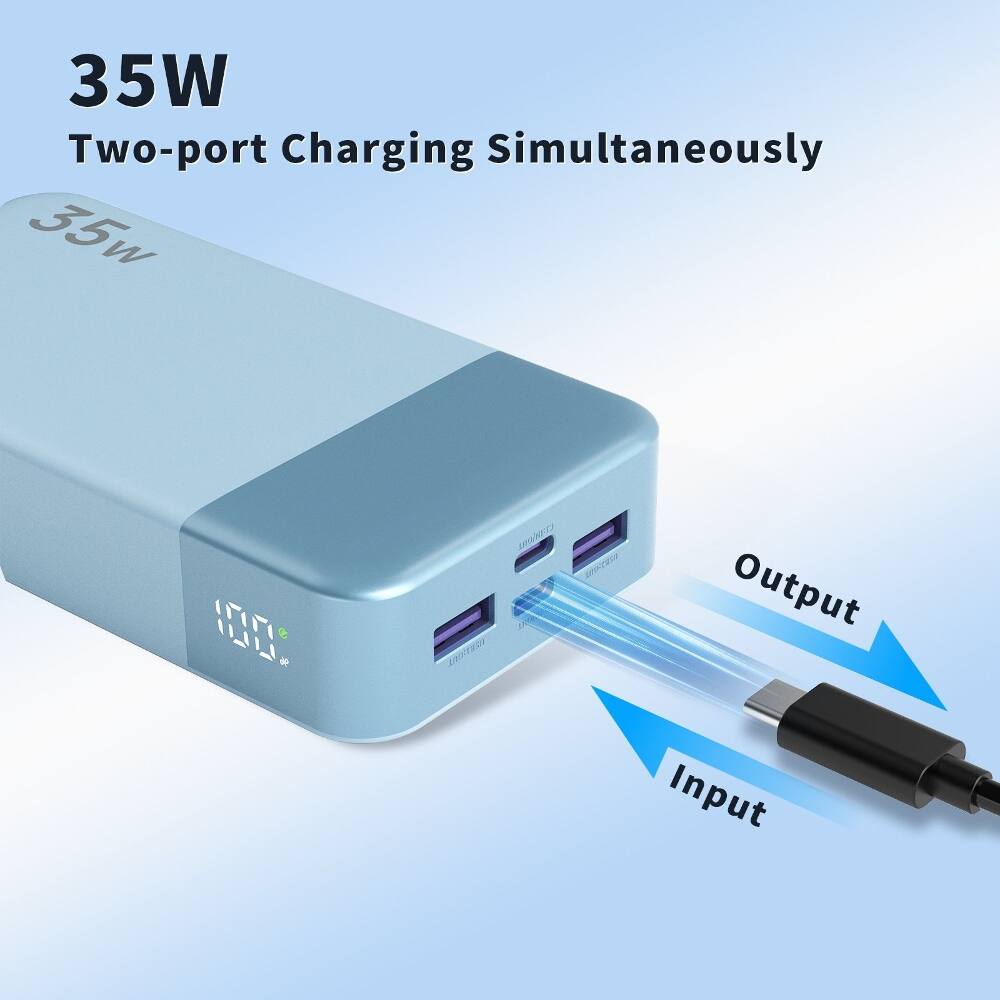 35W Two-port Charging Simultaneously

Output
Input