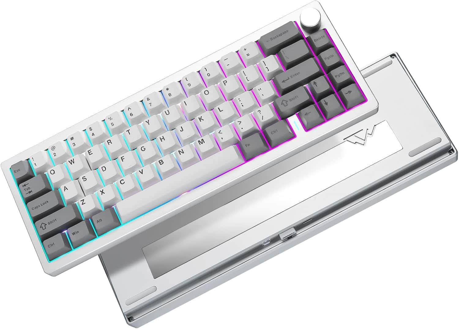 Wikistore AL68 Wireless Mechanical Keyboard,Full Aluminum CNC with