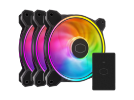 Cooler Master - MasterFan MF120 Halo² 3in1 Fan, Dual ARGB, PWM 120mm, Air Balance (MFL-B2DN-213P2-R2) - RGB