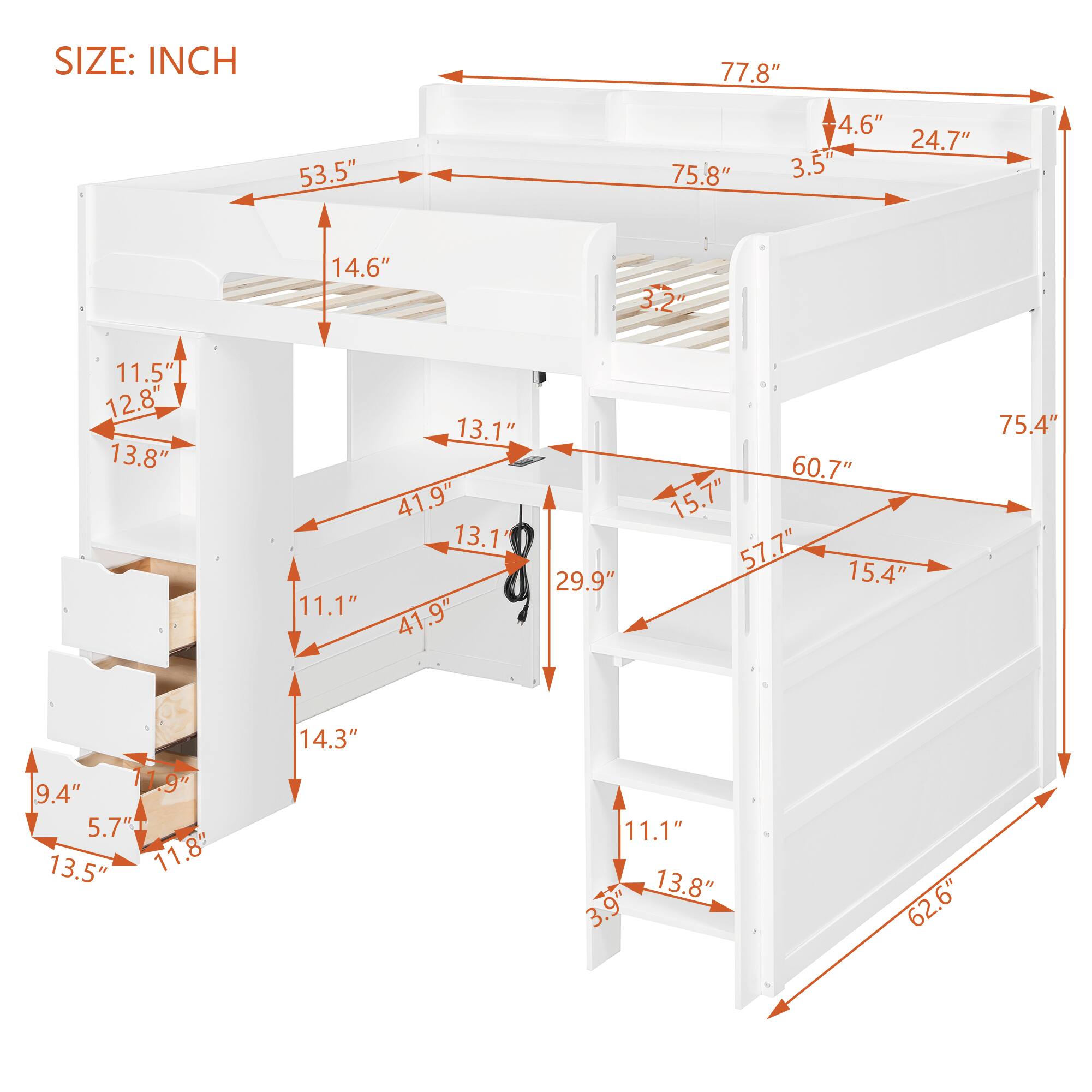 SIZE: INCH

77.8"  
53.5"  
75.8"  
4.6"  
24.7"  
3.5"  
14.6"  
3.2"  
11.5"  
12.8"  
13.8"  
13.1"  
41.9"  
13.1"  
11.1"  
41.9"  
29.9"  
60.7"  
15.7"  
57.7"  
15.4"  
75.4"  
7.9"  
9.4"  
5.7"  
13.5"  
11.8"  
14.3"  
11.1"  
13.8"  
3.9"  
62.6"