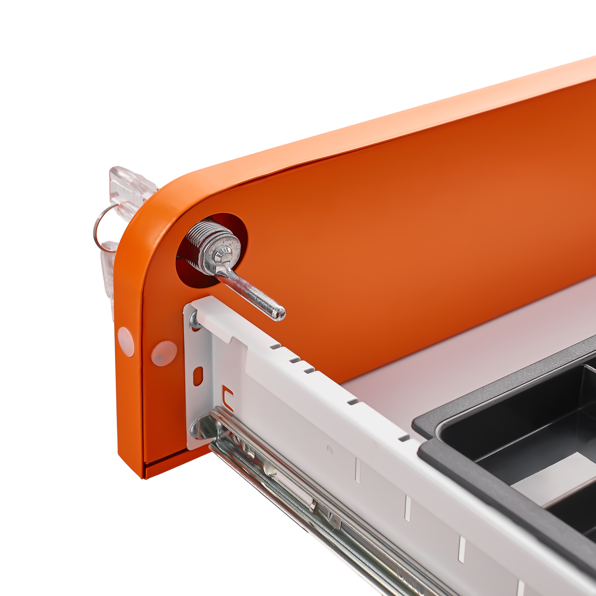 Alt View 4. GOODSILO - 3-Drawer Mobile File Cabinet Under Desk - Versatile Storage for Legal/Letter/A4 Files, Anti-Tilting, Steel - Orange.