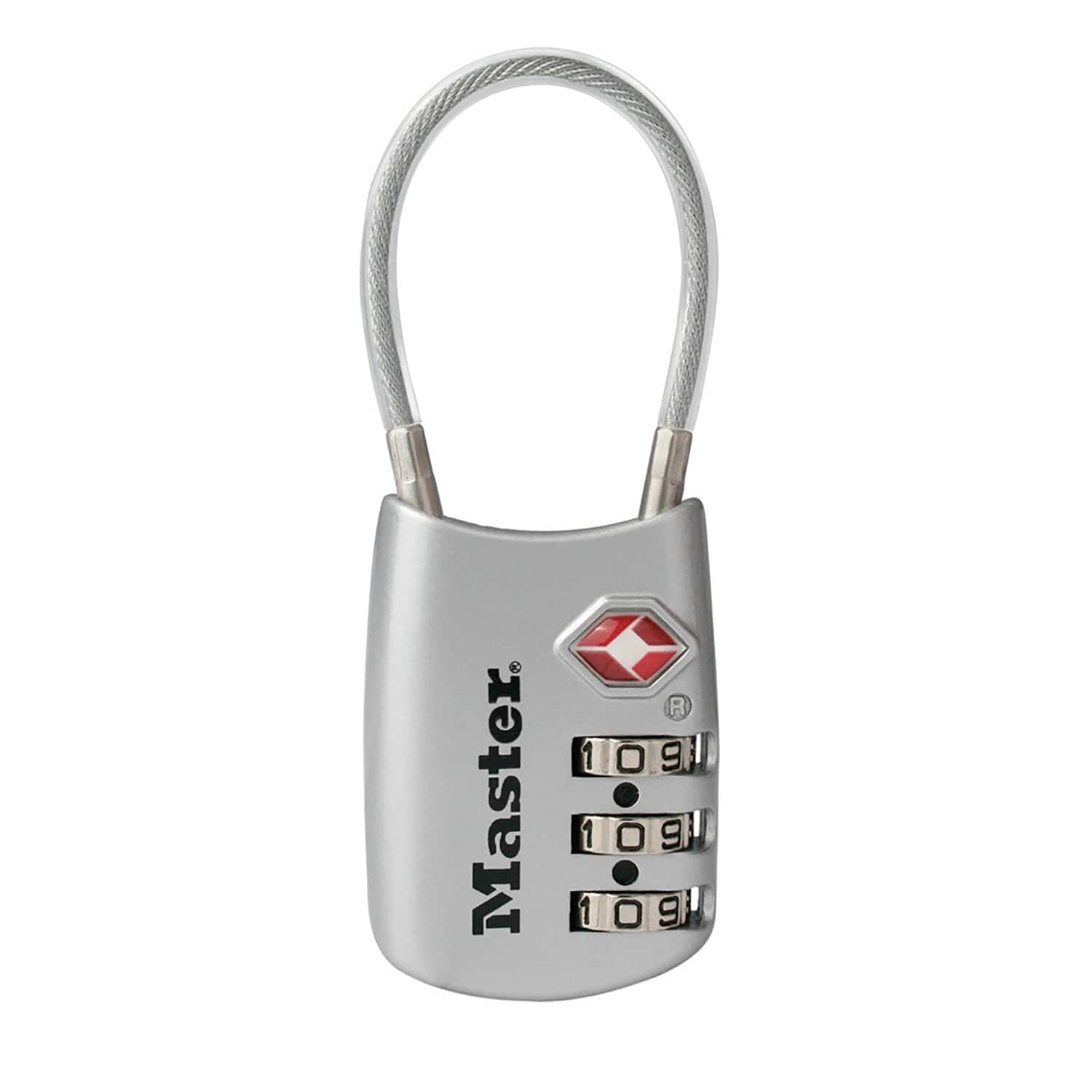 Master Lock - 1-9/16 in H X 1-3/16 in W Steel 3-Dial Combination Luggage Lock - Assorted