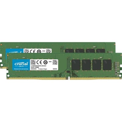 Crucial Micron 32GB (2 x 16GB) DDR4 SDRAM Memory Kit For Desktop Crucial Micron 32GB (2 x 16GB) DDR4 SDRAM Memory Kit For Desktop