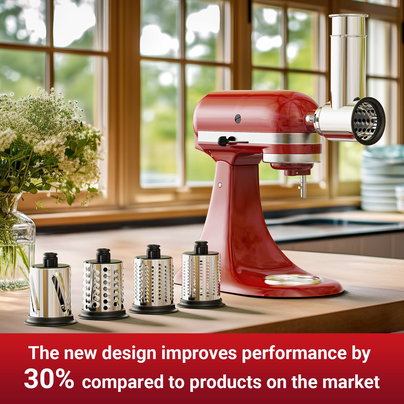 The new design improves performance by 30% compared to products on the market.