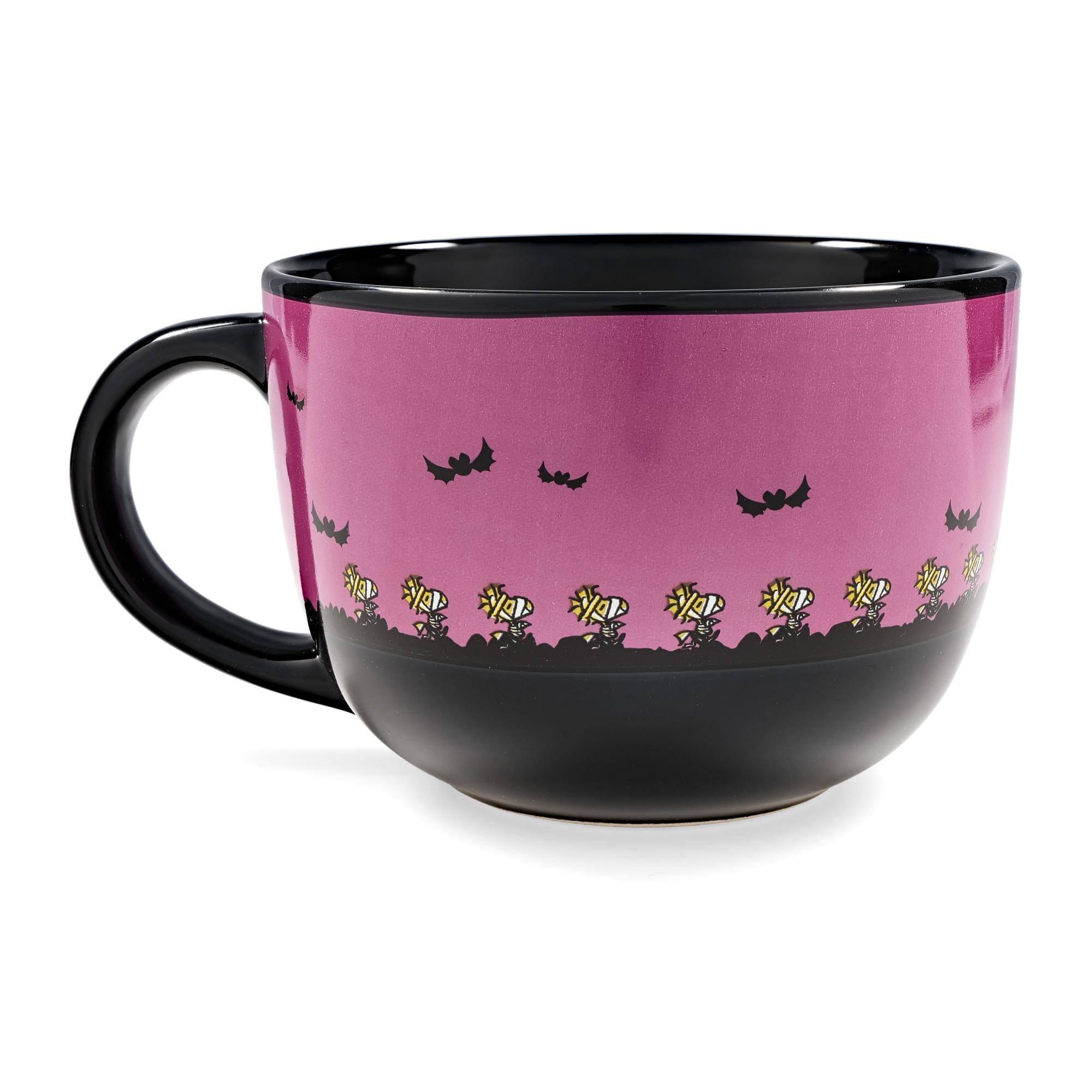 Alt View 10. Silver Buffalo - Peanuts Halloween Mummy Snoopy and Woodstock Ceramic Soup Mug | Holds 24 Ounces - Purple.