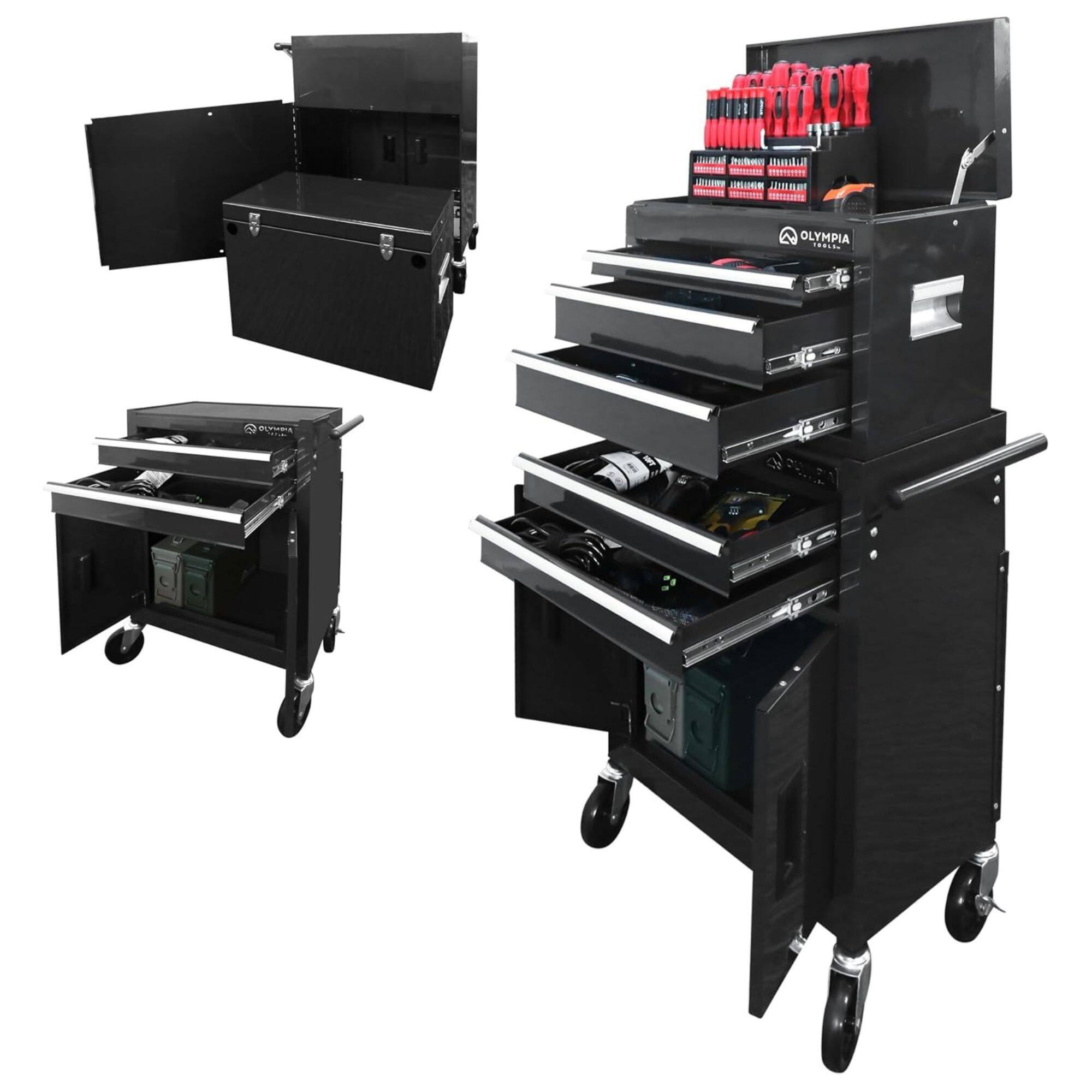 Olympia Tools 20 Inch Rolling Tool Cabinet with 5 Drawers, Locking ...