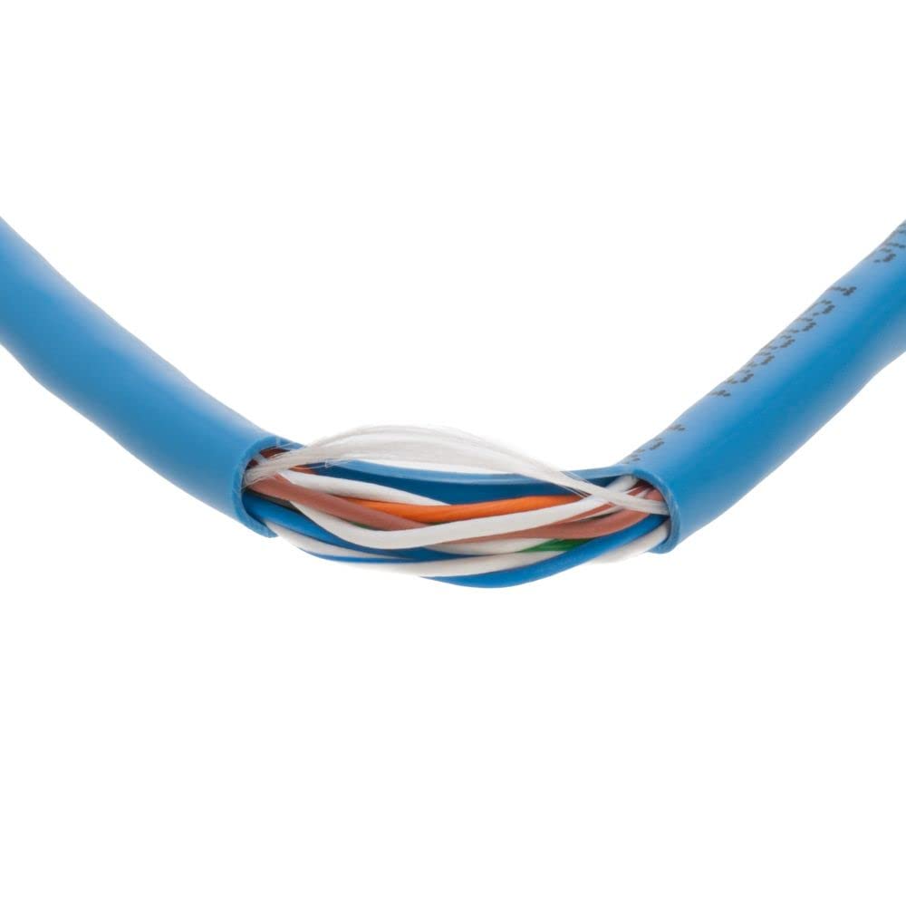 Alt View 2. Cables Direct Online - 1000ft Cat5e Solid 24AWG Cable UTP Cat5 Bulk Pull Box Network Copper Clad Aluminum LAN Wire, Unshielded, Blue.
