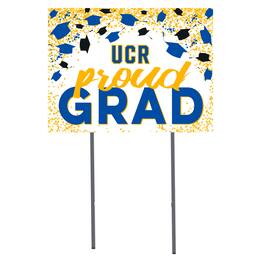 Jardine - UC Riverside Highlanders 18" x 24" Proud Grad Yard Sign - White