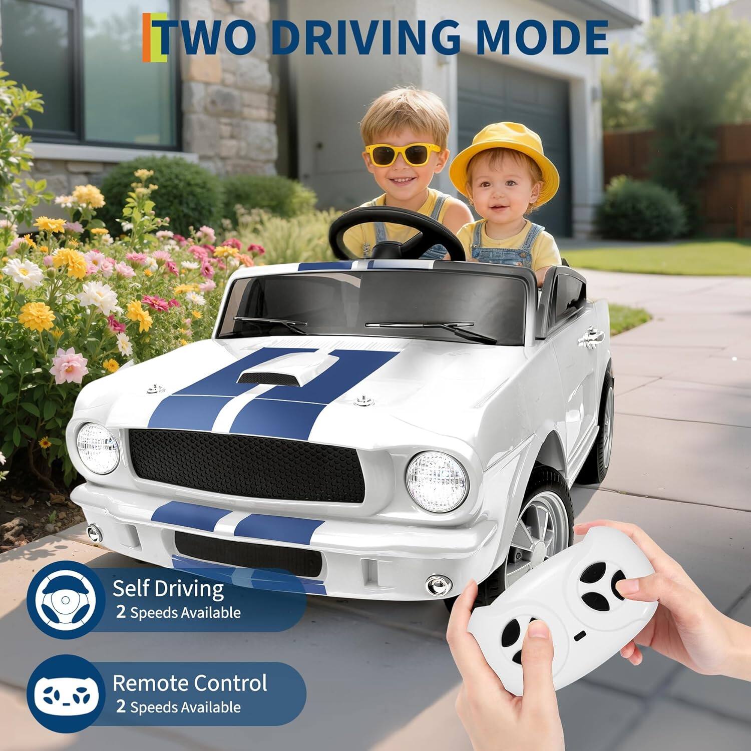 TWO DRIVING MODE

Self Driving  
2 Speeds Available

Remote Control  
2 Speeds Available