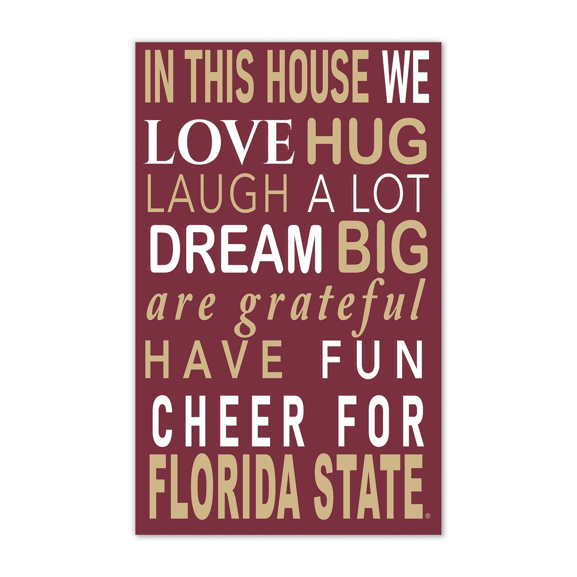 Florida State Seminoles 11" x 19" Briteline In This House Sign