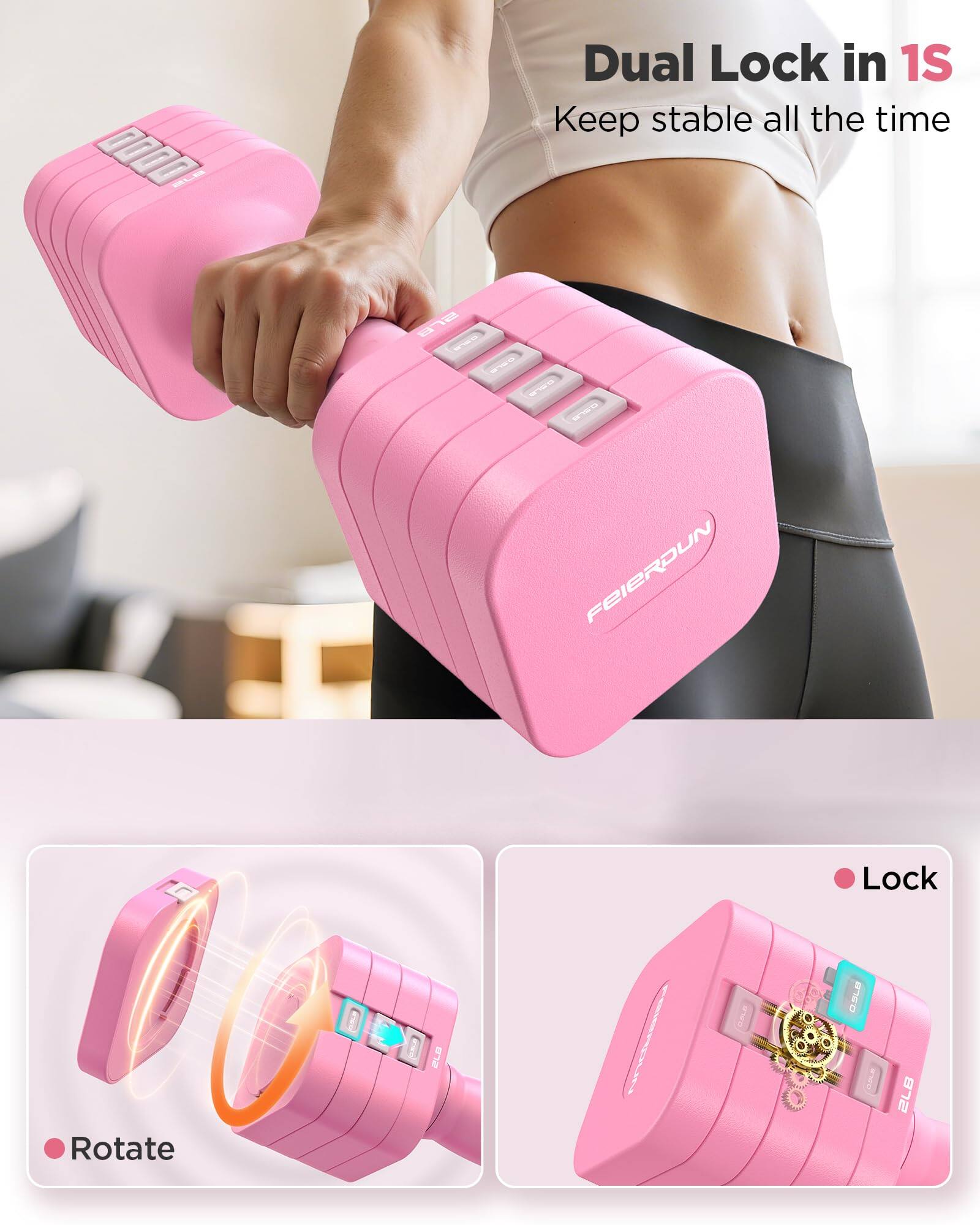 Dual Lock in 1S  
Keep stable all the time  

Rotate  
Lock